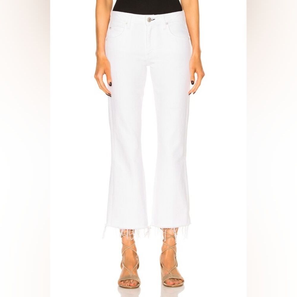 AMO White Kick Drop Jeans In Sea Salt Size 26